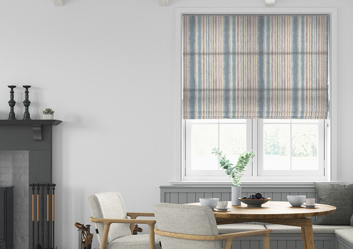 Guarda Stripe, Cornflower - Roman Blind - Image 3
